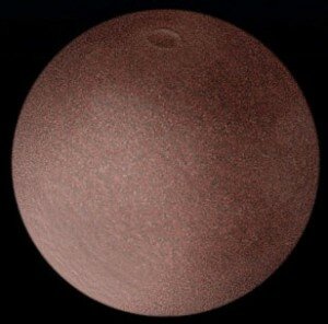 Поверхность Макемаке очень яркая, так как лед отражает солнечный свет и немного красного цвета, придает необычный вид этой карликовой планете!