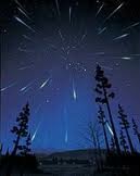 Метеоры в ночном небе