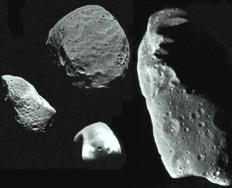 Различные виды астероидов