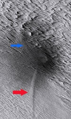 Пылевые лавины на Марсе