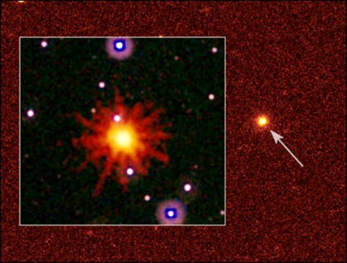 Обсерватория Чандра наблюдает вспышку при поглощении астероида