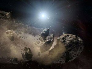 Изменение орбиты астероида при столкновении с другим объектом