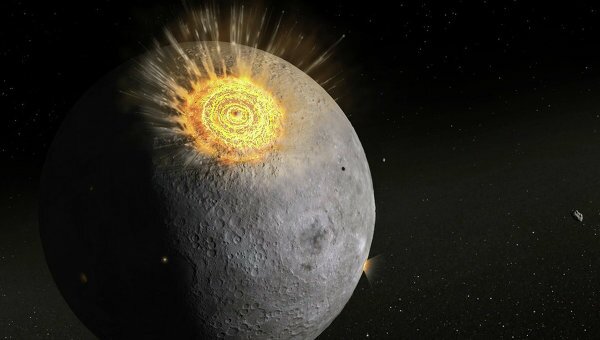Метеориты, бомбардировавшие Луну миллиарды лет назад