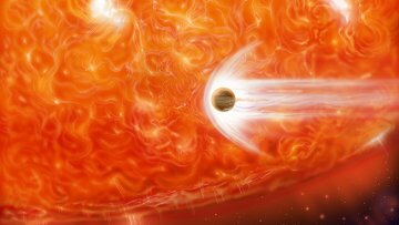 Открытие астрономами новой звезды – красного гиганта, которая поглощает планету.